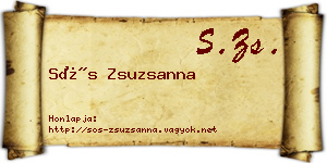 Sós Zsuzsanna névjegykártya