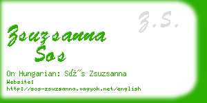 zsuzsanna sos business card